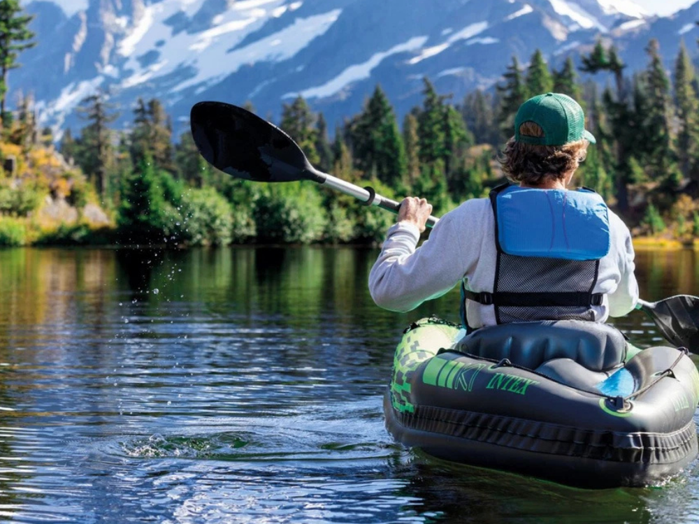 Intex Challenger K1 Inflatable Kayak – 1 Person with Paddle & Pump