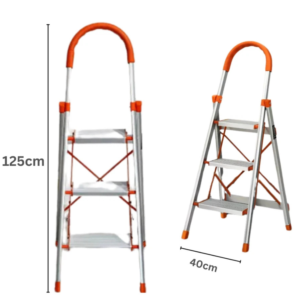 Katashi 3 Step Ladder Steel Multi Purpose Folding Light Weight Platform
