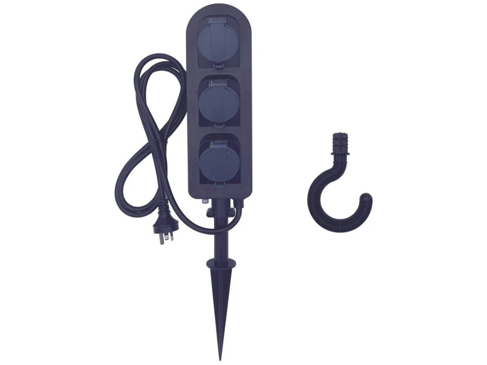 Outdoor 5-Outlet Powerboard with Sensor, IP55 Rated