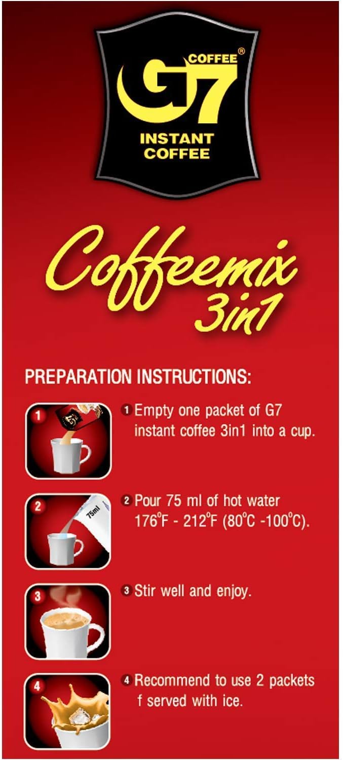 G7 Coffee Instant Coffee 3 in 1 Vietnamese Coffee 120 Sticks x 16g