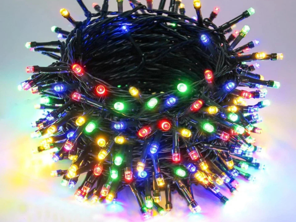 Lytworx 250 Multicolour LED Fairy Lights – 12.4m Christmas String Decoration