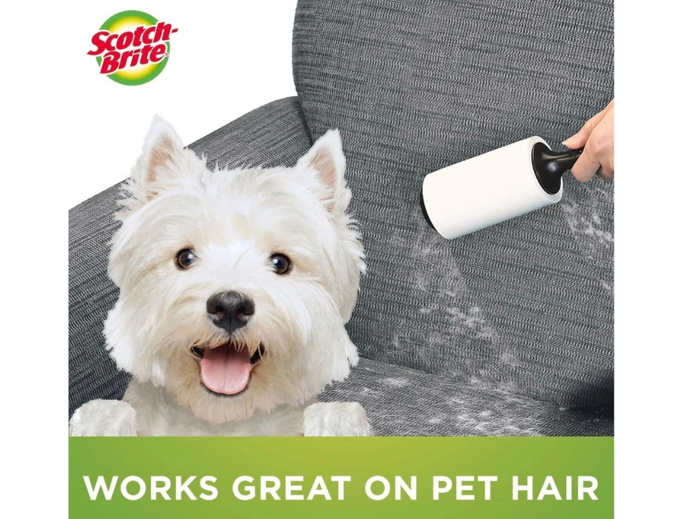 Scotch-Brite Lint Roller – 5 Roll Refills (95 Sheets Each) for Clothes, Fabric, Pet Hair & Dust