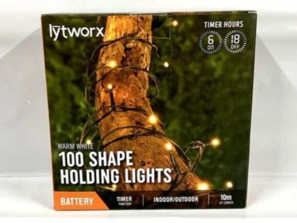 Lytworx 100-LED Shape Flex Lights 10m Battery Operated