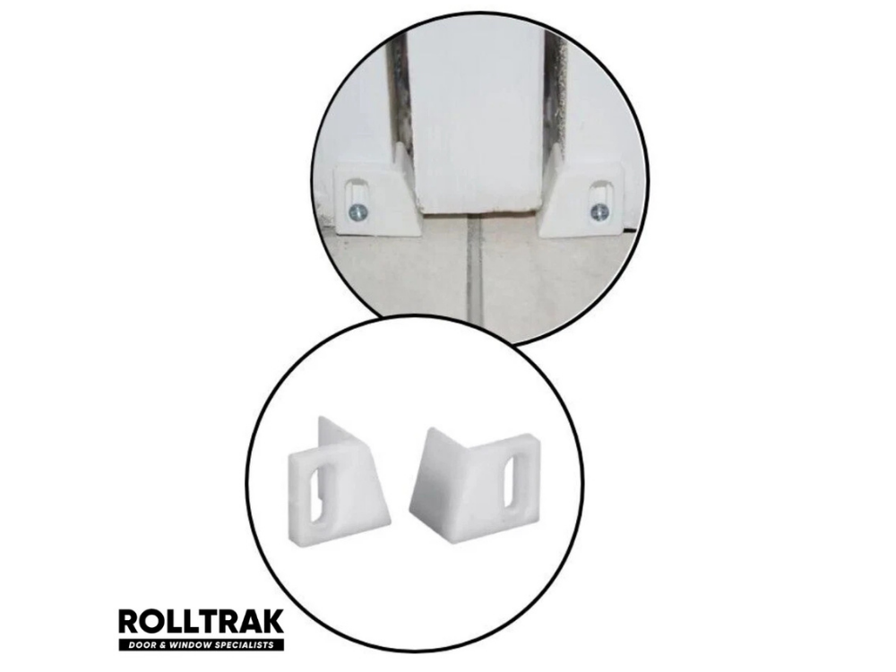 Rolltrak 2-Pack Adjustable Cavity Sliding Door Guide Tracks – Nylon Finish