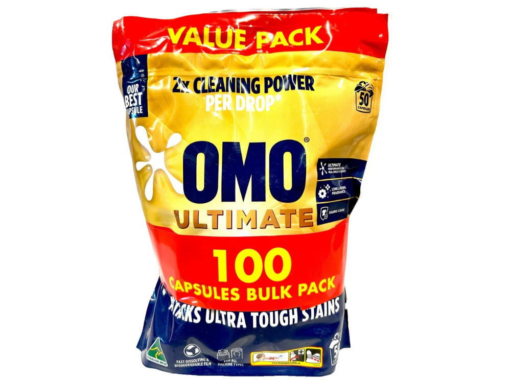 OMO Ultimate 3-in-1 Laundry Capsules – 100 Pack
