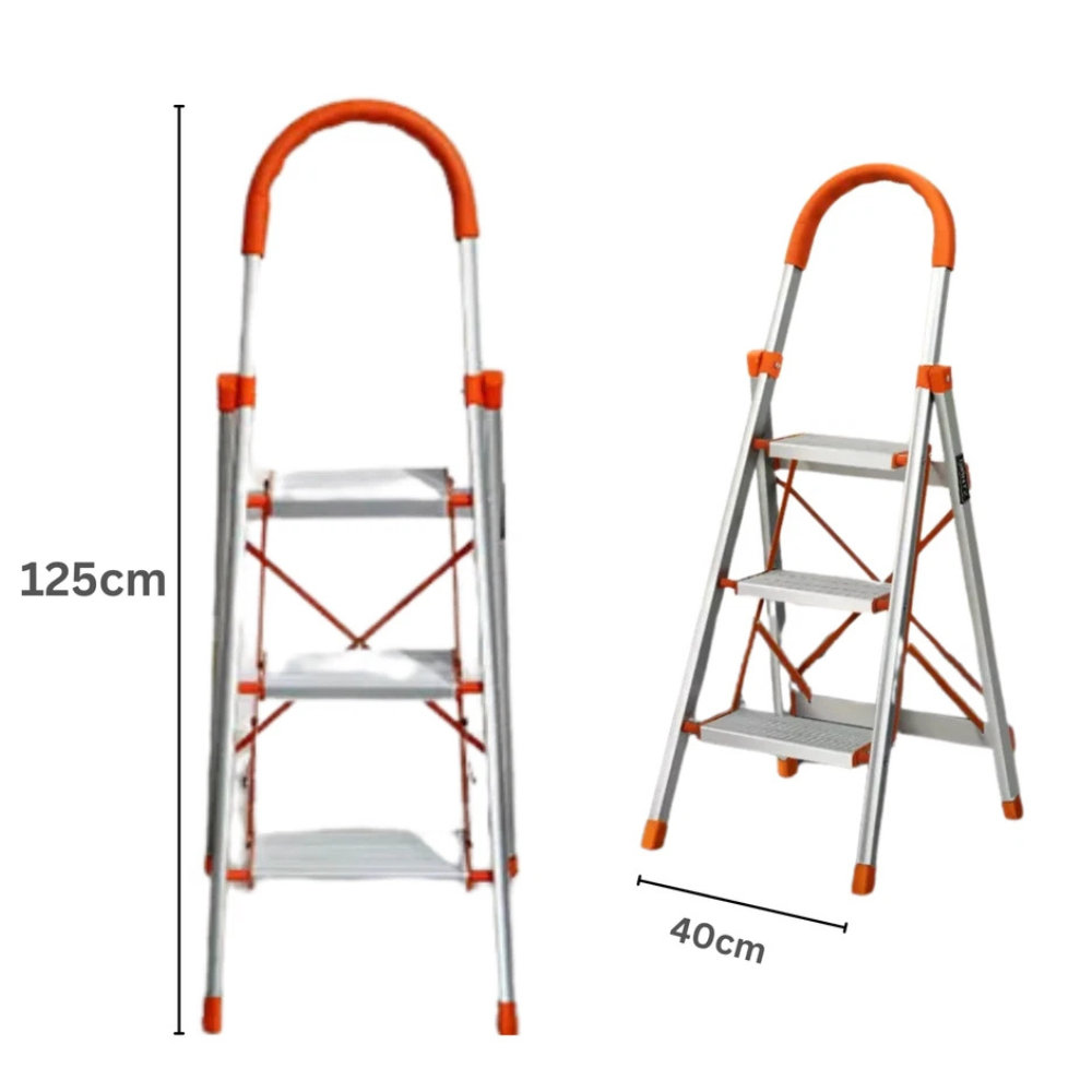 Katashi 3 Step Ladder Aluminium Multi Purpose Folding Light Weight Platform