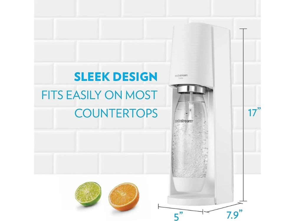 SodaStream Terra Sparkling Water Maker + 2x 1L Bottles