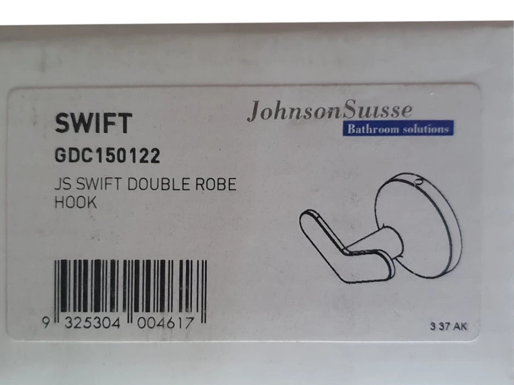 Swift Double Robe & Towel Hook – Chrome