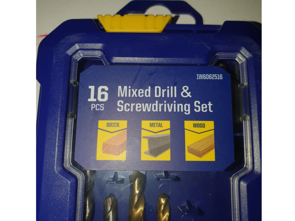 Irwin Titanium Drill Bit Set 16pcs – Masonry, Wood & Metal