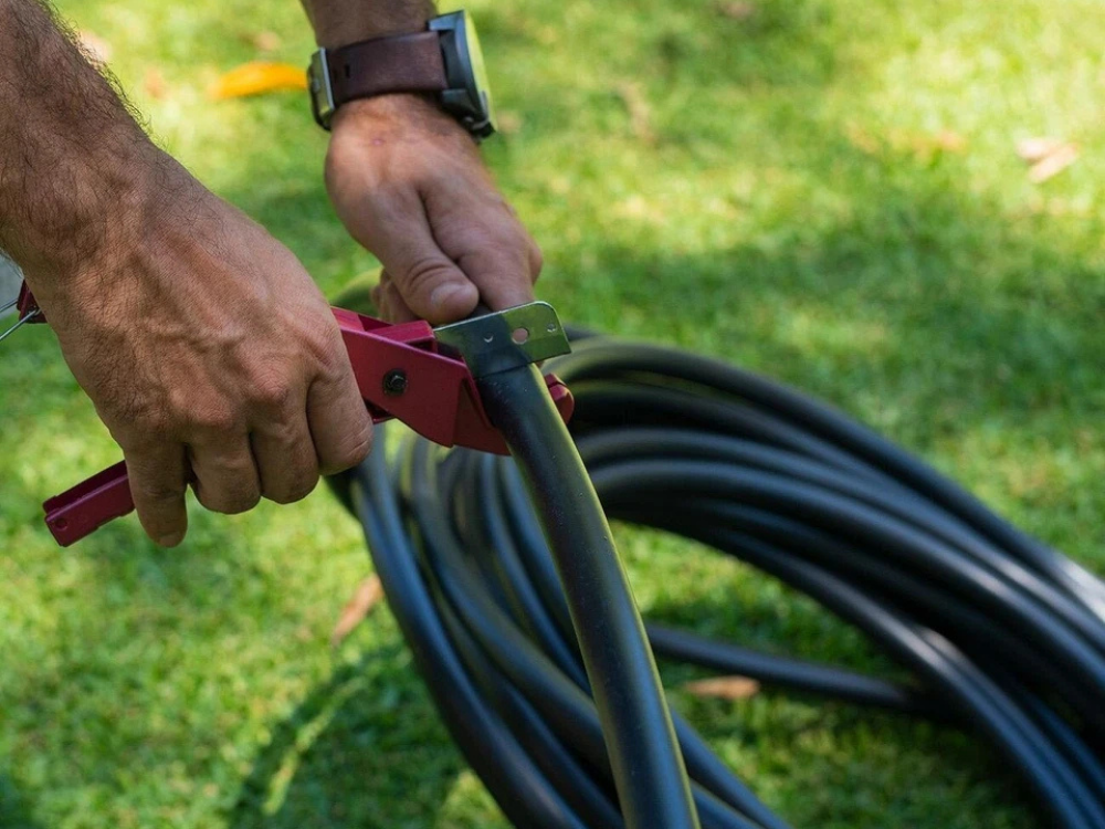 K-Rain 13mm x 50m Black Poly Irrigation Pipe Garden Watering Tube