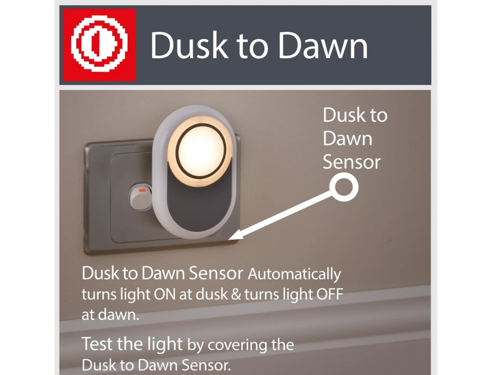 Arlec LED Night Light Indoor – Plug In, Dusk to Dawn, Warm White