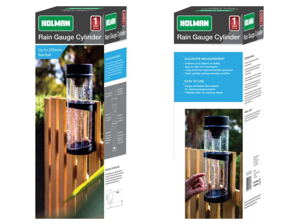 Holman Professional 250mm Rain Gauge – Rainfall Catcher & Reader Cylinder