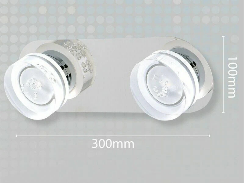Verve Design Willow LED Bathroom Wall Light 2x Chrome 5.5W IP44