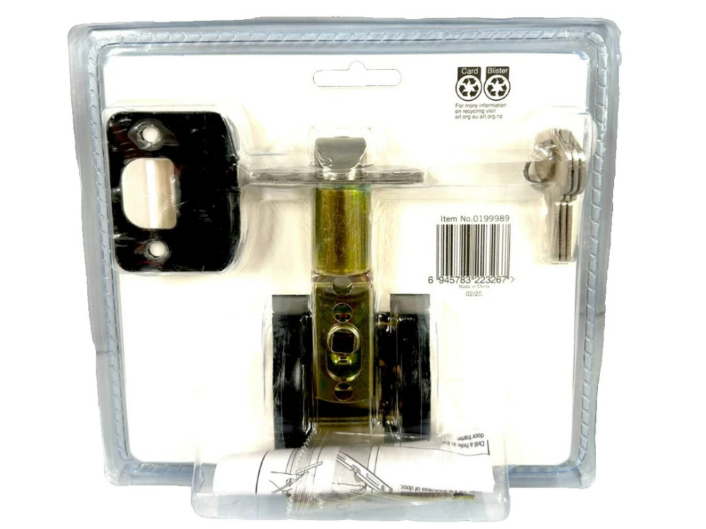 Ikonic Slimline Entrance Lever Set – Matte Black Door Handle