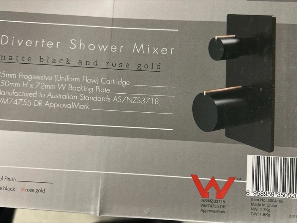 Mondella Signature Shower Diverter Mixer – Watermark WELS Certified