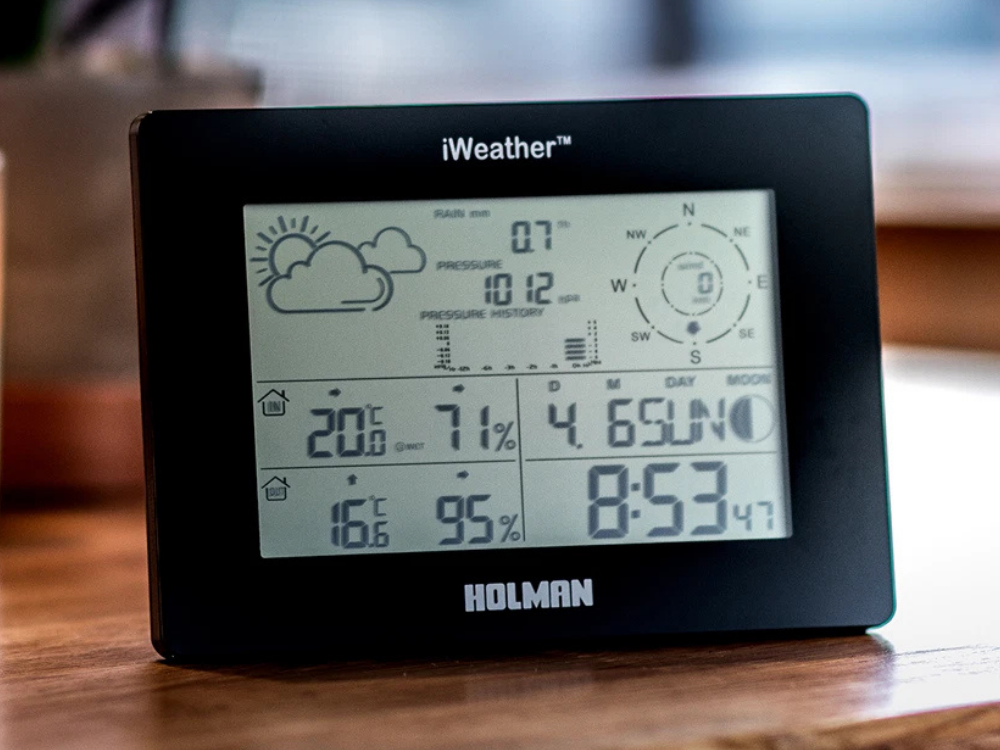 Holman Digital Weather Station – Indoor/Outdoor WiFi LCD Display