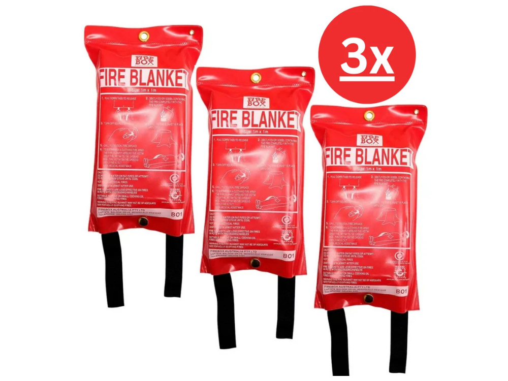 Fire Blanket 1m x 1m – Emergency Flame Protection for Home, Kitchen &amp; Office