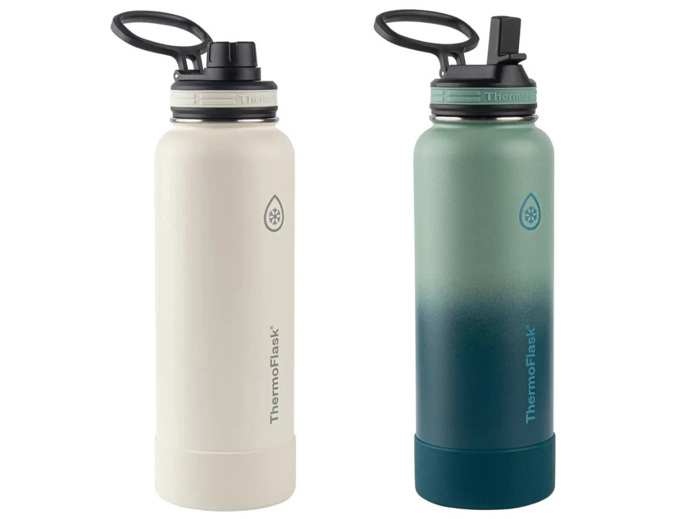 2x ThermoFlask 1.2L Stainless Steel Bottles – Insulated