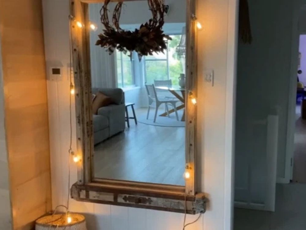 Lytworx Burlap Cord Xmas Lights – 10 Warm White LEDs, Connectable