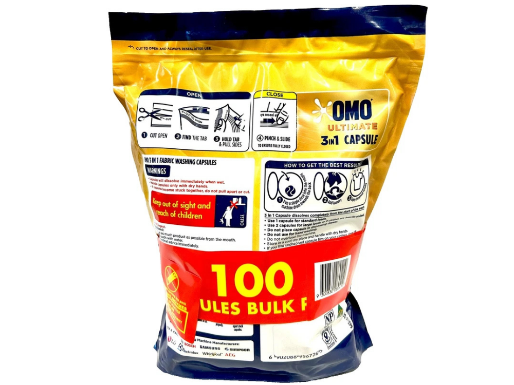 OMO Ultimate 3-in-1 Laundry Capsules – 100 Pack