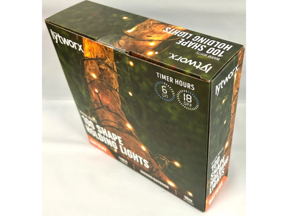 Lytworx 100-LED Shape Flex Lights 10m Battery Operated