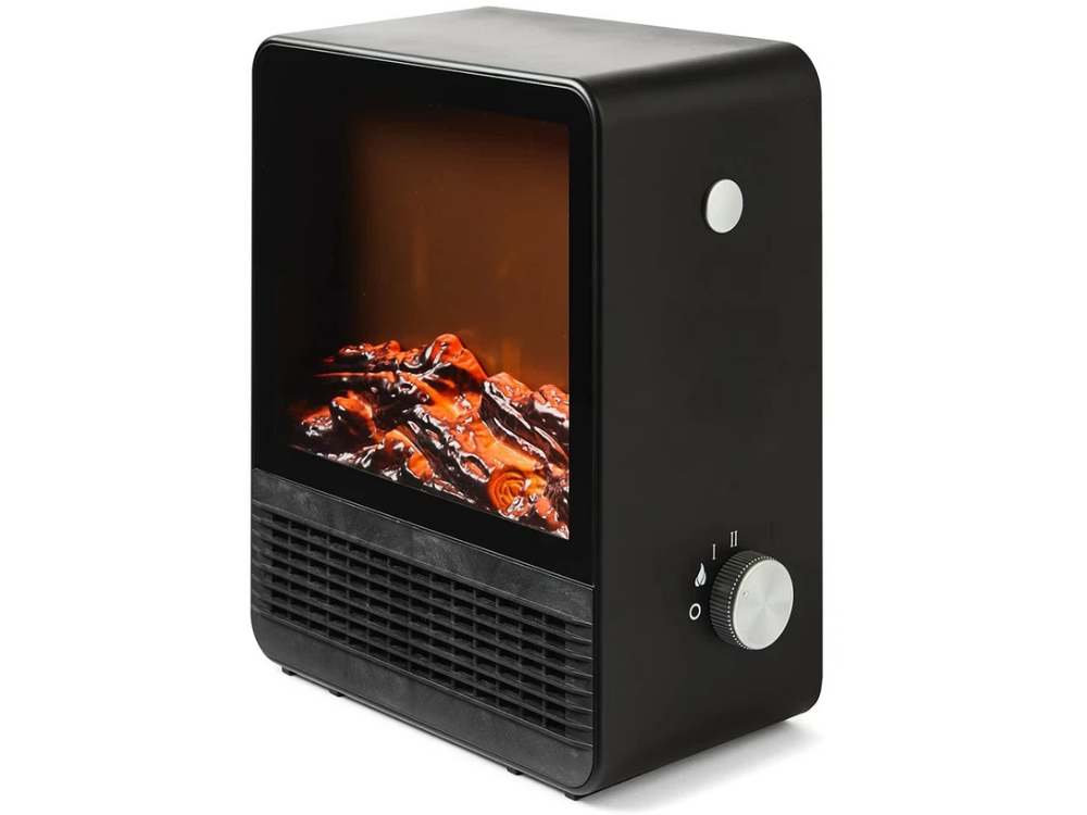 Portable Electric Fireplace Heater – 1500W, Real Flame Effect, 2 Heat Settings