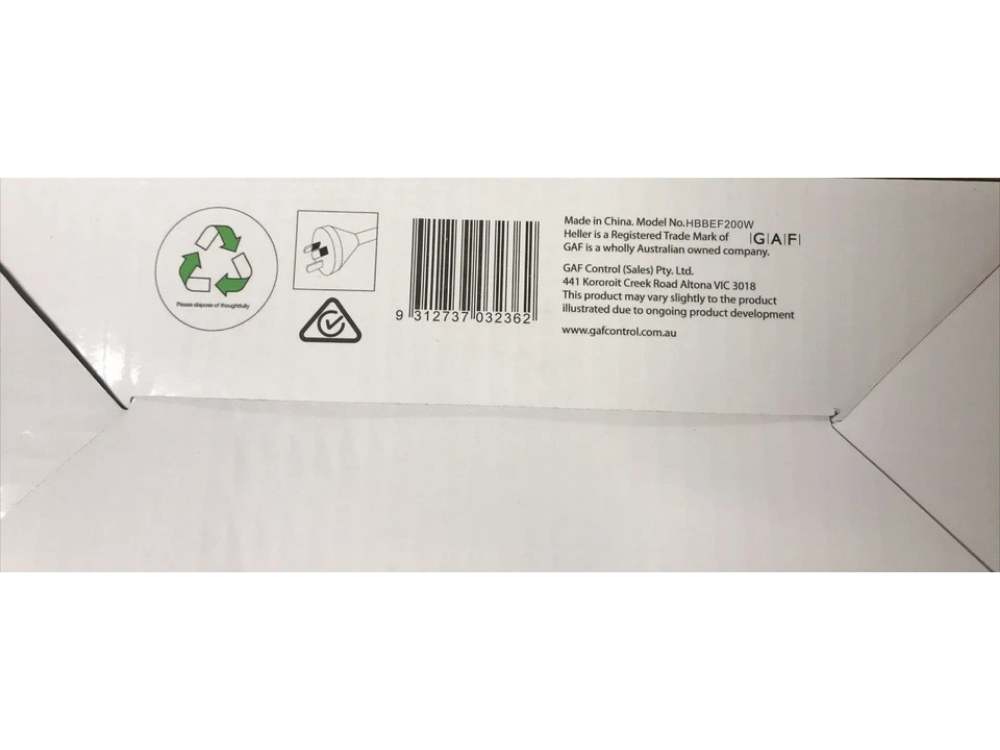 Heller 200mm Exhaust Fan – Ball Bearing, Bathroom & Kitchen Vent