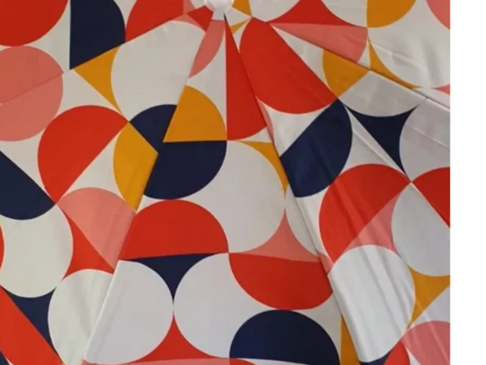 Marquee 2m Portable Beach Umbrella – Geometric Sun Shade Canopy