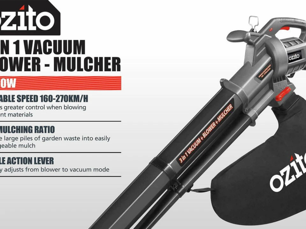 Ozito 3-in-1 Electric Blower Vacuum Mulcher – 40L Capacity
