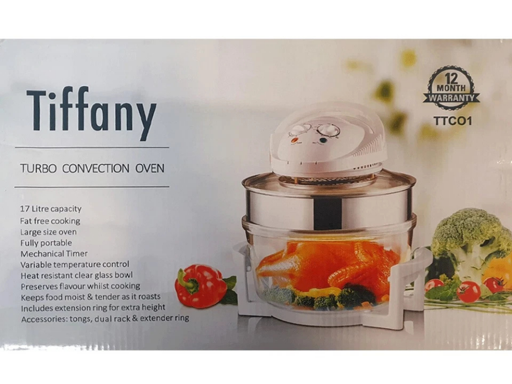 NEW Tiffany 17L Turbo Convection Electric Oven Air Fryer Oil-Free Cooker