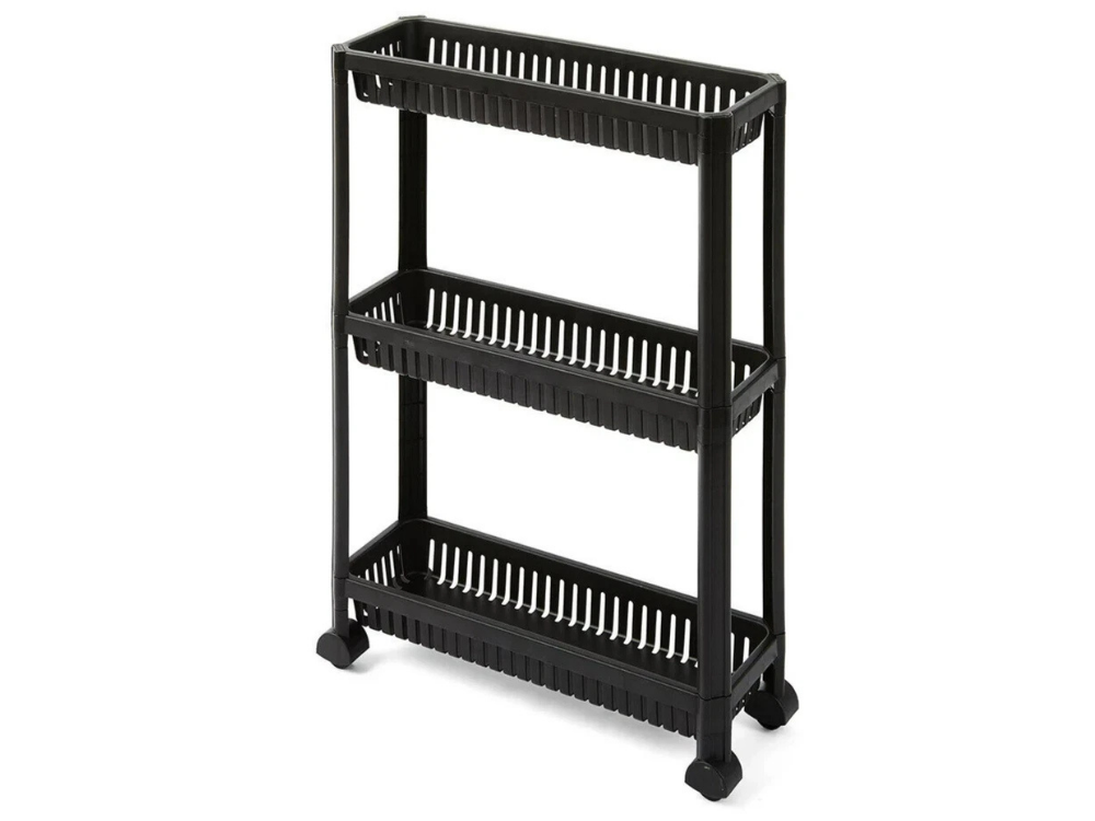 3-Tier Slim Trolley on Wheels – Kitchen, Bathroom & Laundry Storage Cart