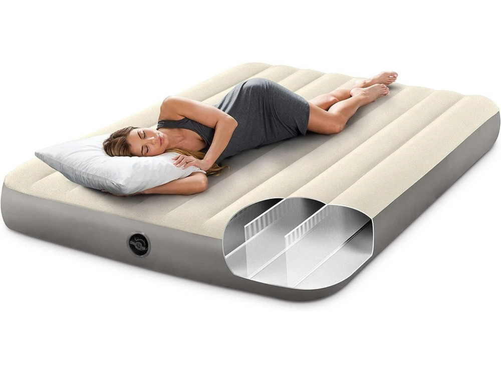 Intex Dura-Beam Queen Inflatable Air Mattress – 25cm Thick Airbed for Indoor & Camping