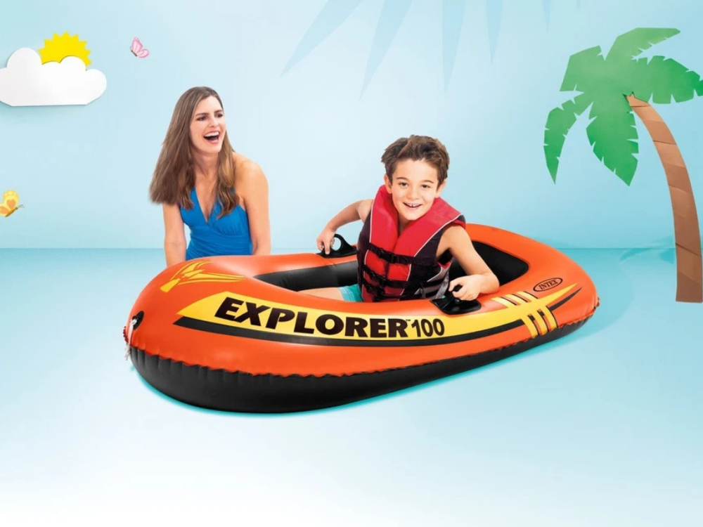 Intex Explorer 100 Inflatable Ride-On Boat – Ages 6+