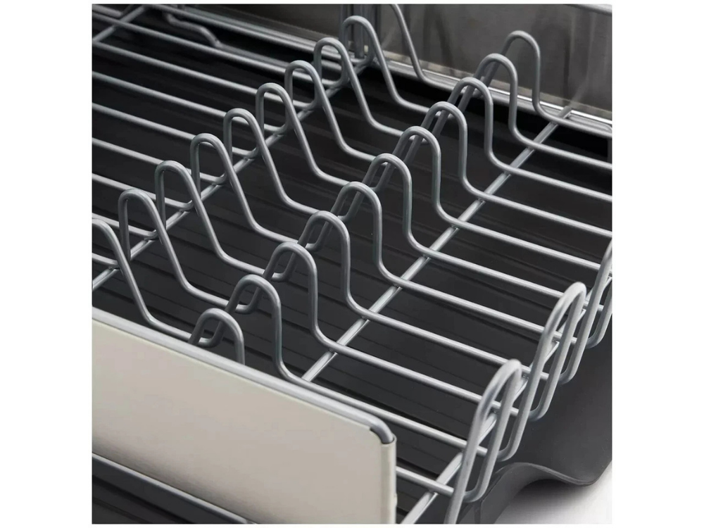 Sabatier Compact Dish Rack – Plate & Cup Holder with Draining Tray Organizer