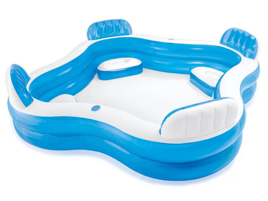 Intex 4-Seat Inflatable Family Pool – Above Ground Lounge