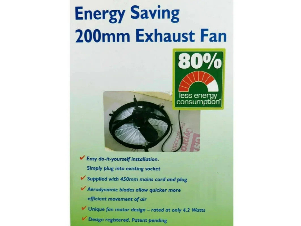 Arlec Ceiling Exhaust Fan – 200mm Electric Ventilation System