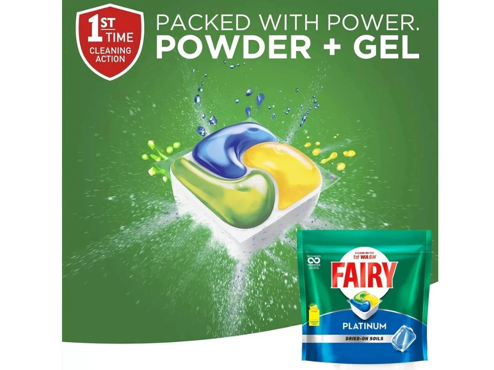 Fairy Platinum Dishwasher Capsules 113 Pack – Lemon Fresh