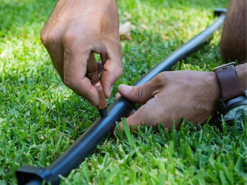 K-Rain 13mm x 50m Black Poly Irrigation Pipe Garden Watering Tube