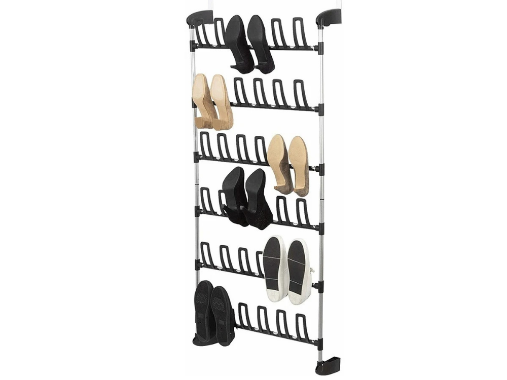 Angela Over-the-Door Shoe Rack – 18 Pair Hanging Storage Organizer