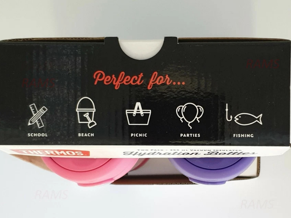 Thermos Kids Drink Bottle – Stainless Steel, Vacuum Flask, Straw