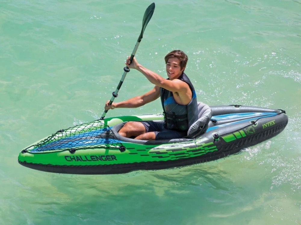 Intex Challenger K1 Inflatable Kayak 1-Person Paddle Raft Boat