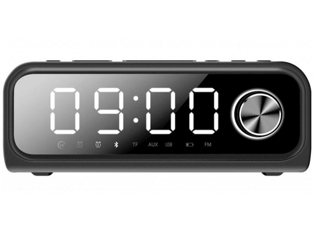 Laser Digital Alarm Clock – FM Radio, Wireless Charging & Bluetooth Speaker (Red)