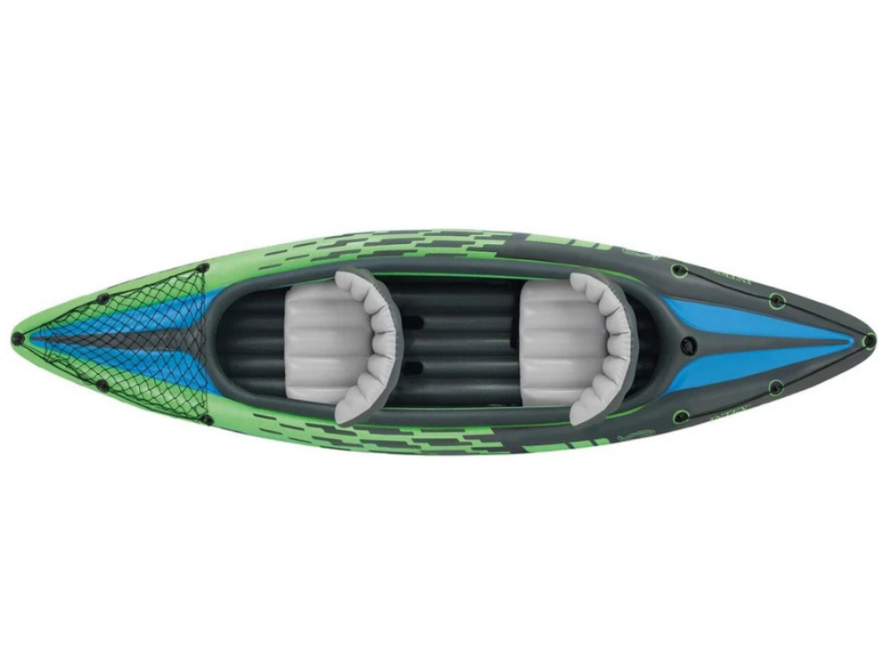 Intex Challenger K2 Inflatable 2-Seat Kayak – Sports Boat with Oars for River & Lake