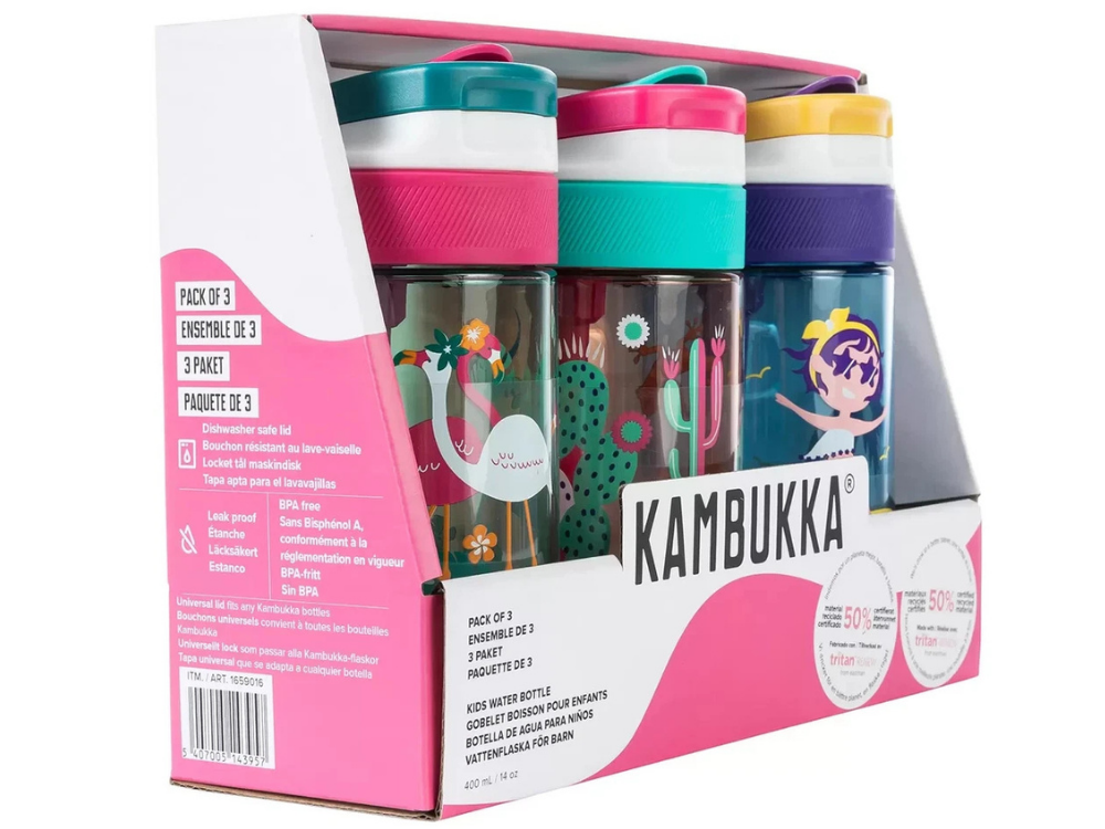 Kambukka Lagoon 3-Pack Kids Bottles 400ml – BPA Free