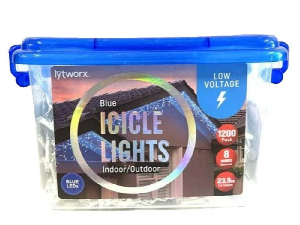 Lytworx 1200 Blue LED Icicle String Lights – Xmas Decor