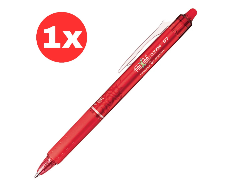 Pilot FriXion 0.7 Retractable Erasable Pen – Ball Clicker, Blue/Red/Black (1x, 2x, 4x)
