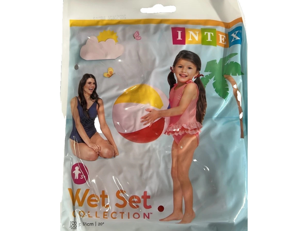 Intex Inflatable Beach Pool Ball Glossy Vinyl Swimming Toy