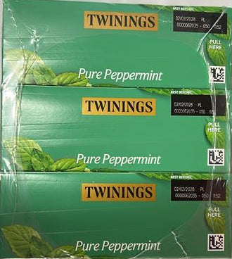 Twinings Pure Peppermint Herbal Tea Bags, Naturally Caffeine Free, 240 Biodegradable Bags (Multipack of 3 x 80) Caffeine Free Herbal Tea for Digestio