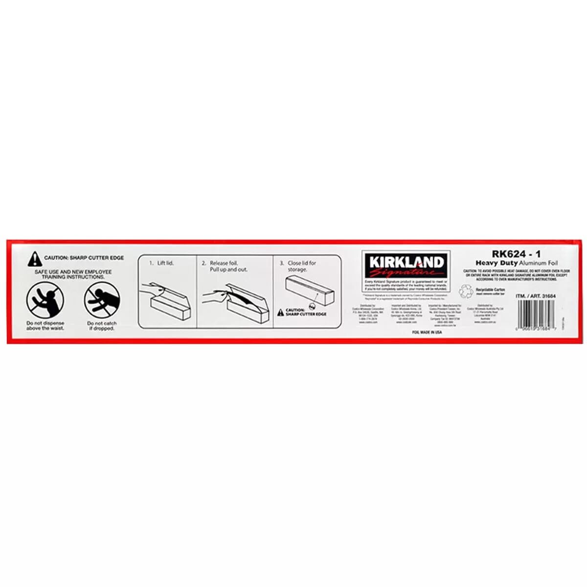 Kirkland Signature Reynolds Heavy Duty Foodservice Aluminium Foil Roll 45cm x 150m