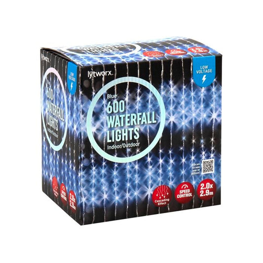 Lytworx Low Voltage Blue Waterfall Lights Pk600
